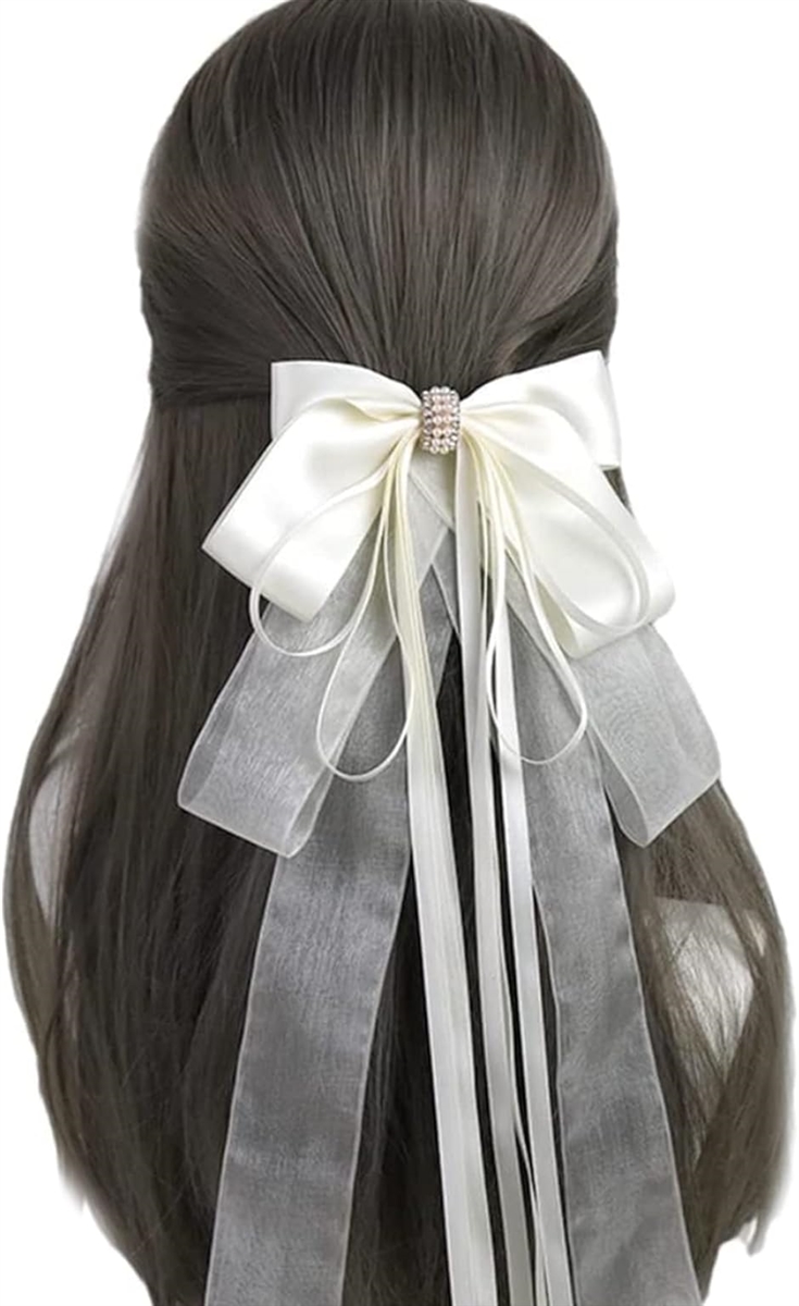 リボン 髪飾り 大きめリボン バレッタ ヘアアクセサリー