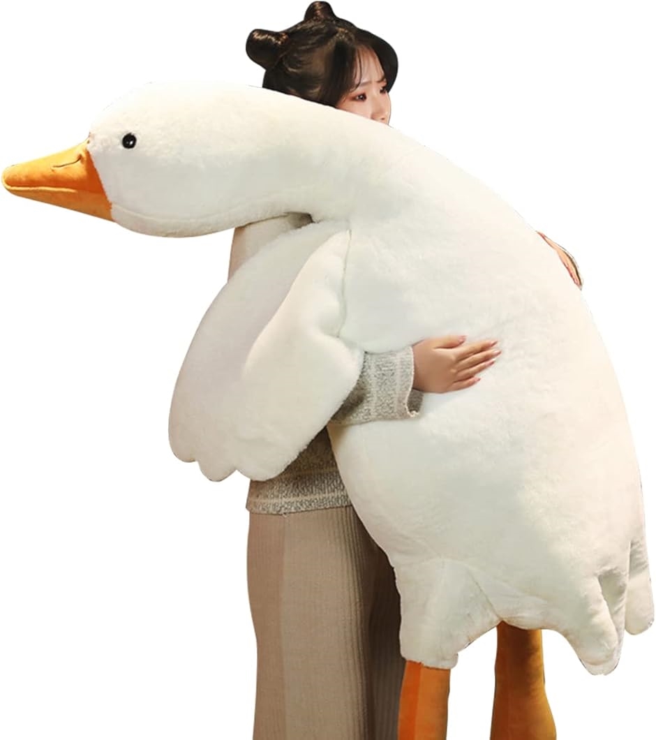 抱き枕 白いガチョウ クッション 腹ばい枕 特大 全長約130cm