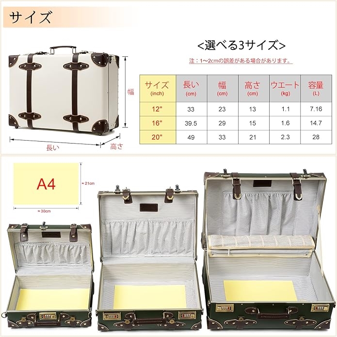 ヴィンテージ＆キュート 機内持ち込み用 オーバーナイトケース