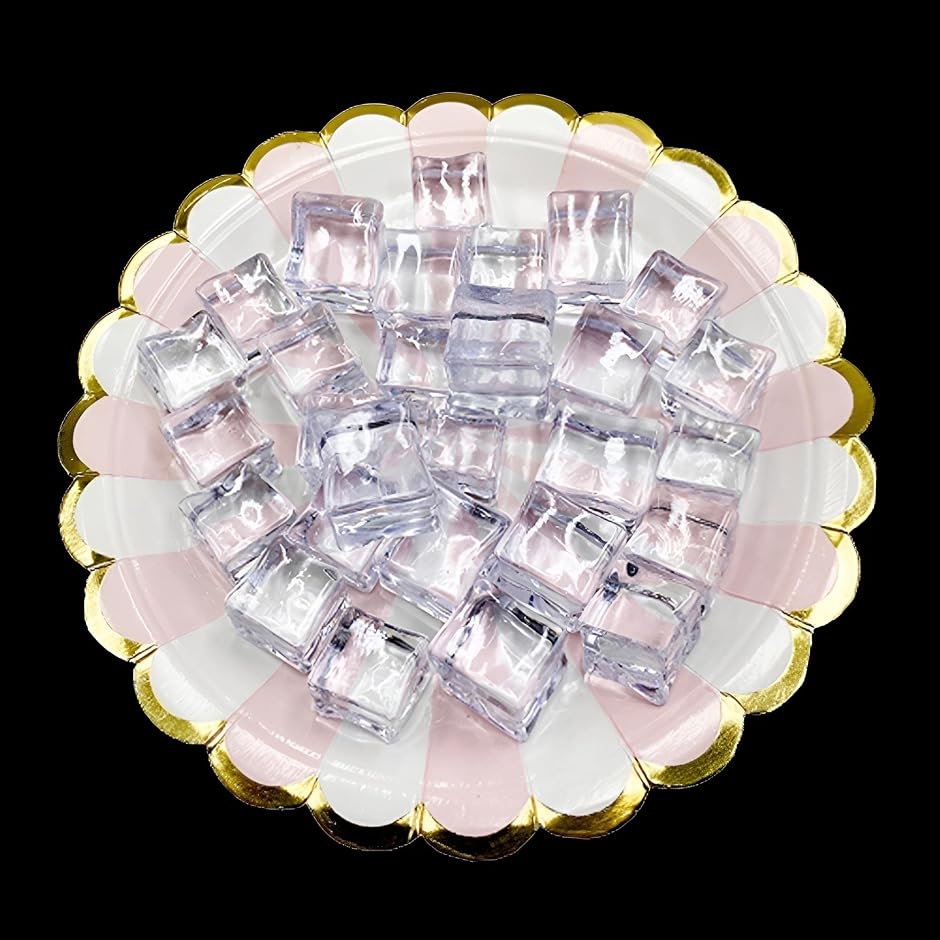 アクリルアイス 角 サンプル 氷 アクリルストーン 透明 かち割り氷