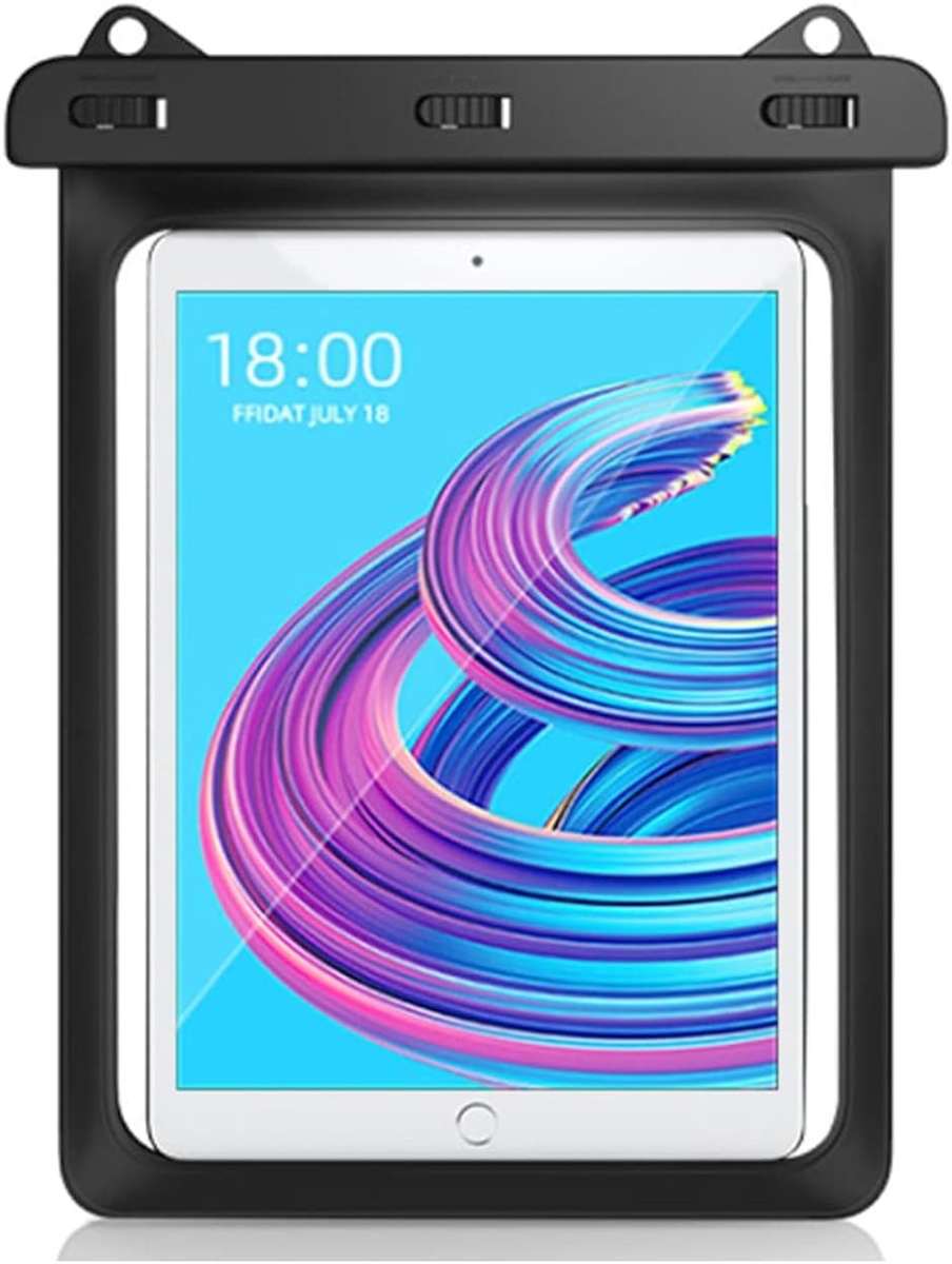 タブレット 防水ケース 12インチ iPad Pro mini Air Kindle 対応 お風呂 プール( ブラック)｜horikku