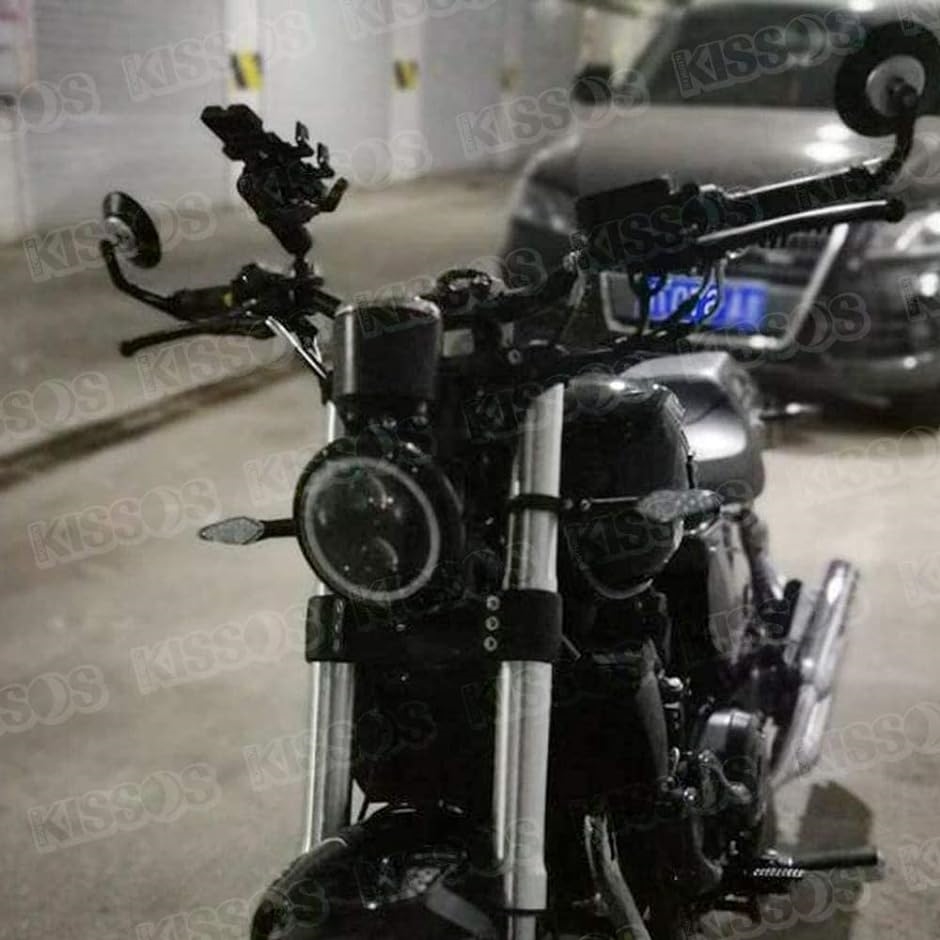 バーエンドミラー バイク 汎用 丸形 バイク用ミラー CNC アルミ