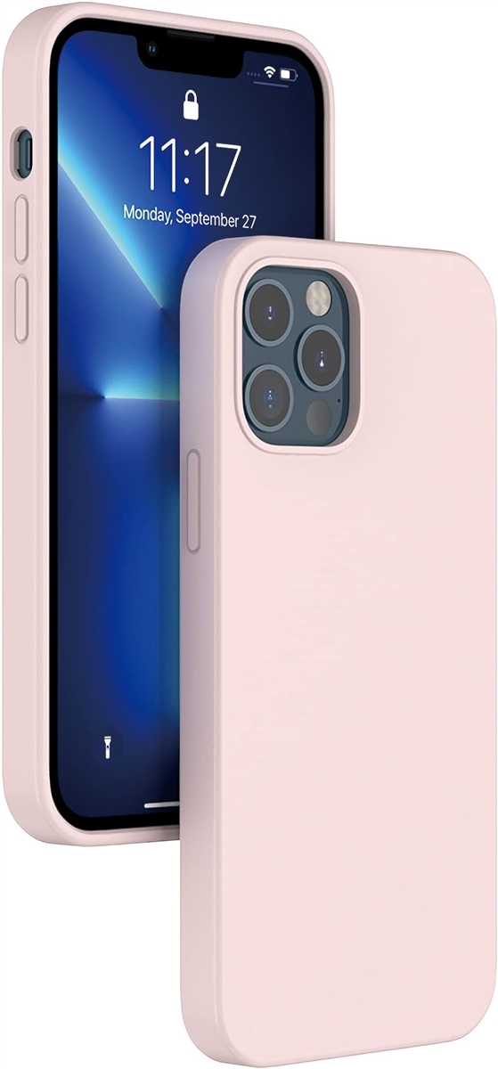 BLUECRAFT 液体シリコン iPhoneケース 指紋防止 ワイヤレス充電対応( ピンク,  iPhone 13 Pro Max)｜horikku