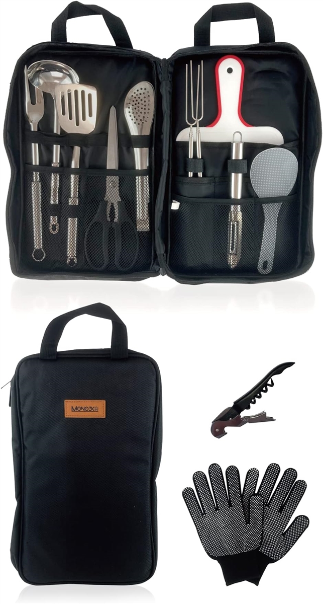 調理器具セット キャンプグッズ キャンプ用品 本当に必要な13点 食品衛生法取得( ネイビーブラック)