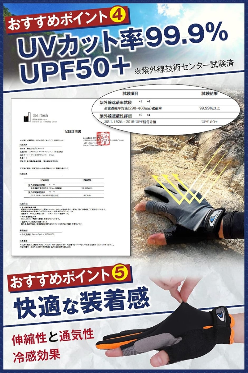 登山 手袋 プロ登山家監修 グローブ 春 夏 ...の詳細画像5
