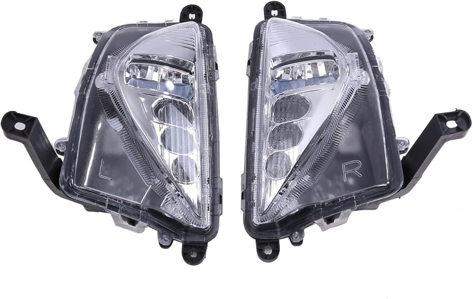 トヨタ 用 フロント フォグランプ ライト キット 左右 フルセット デイライト プリウス 2015年 ZVW50 前期( 左右セット)