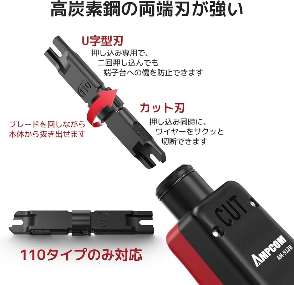 パンチダウンツール 110 lan パンチダウン工具 インパクトツール 圧接