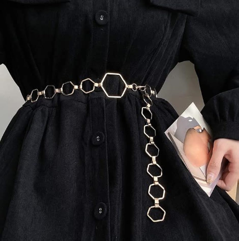 チェーンベルト レディース ゴールド ウエストベルト サッシュベルト