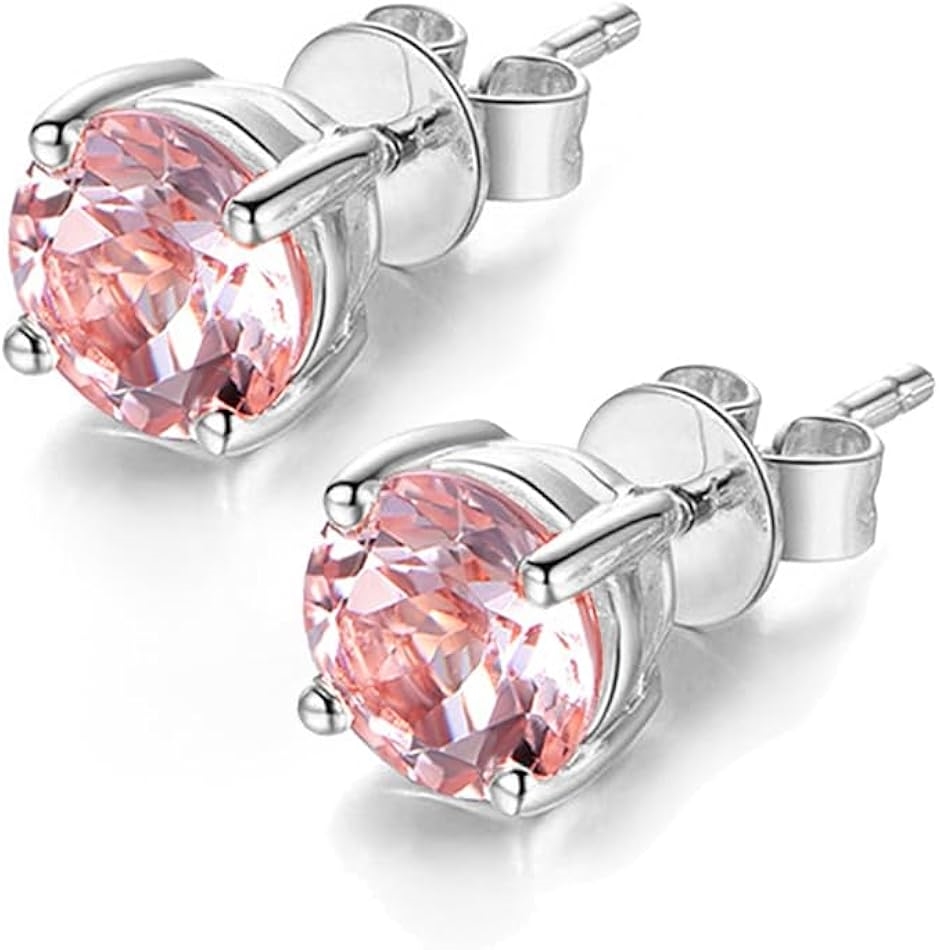 シルバー925 ピアス レディース K18 モルガナイトピアス( 4mm