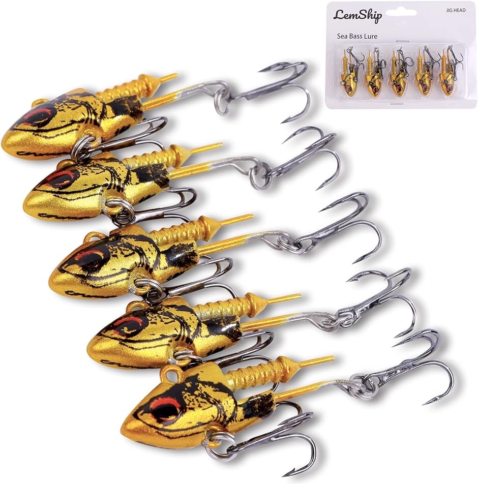 ヒラメ シーバス 青物 ジグヘッド 27g4個(予備ワーム3個)セット ジグヘッド ヒラメ シーバス 青物