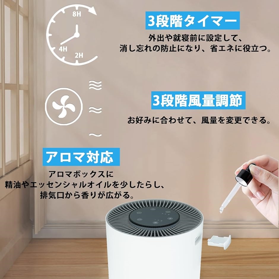 空気清浄機 ペット ペットの毛 猫の毛 小型 卓上 14畳 部屋用 ヘパ