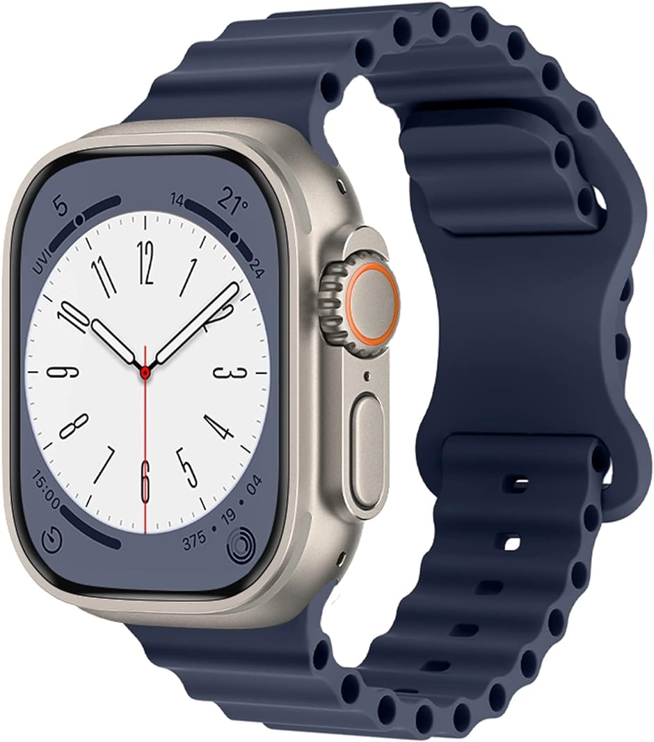 バンド コンパチブルApple Watchバンシリコンバンド Series( Hダーク 