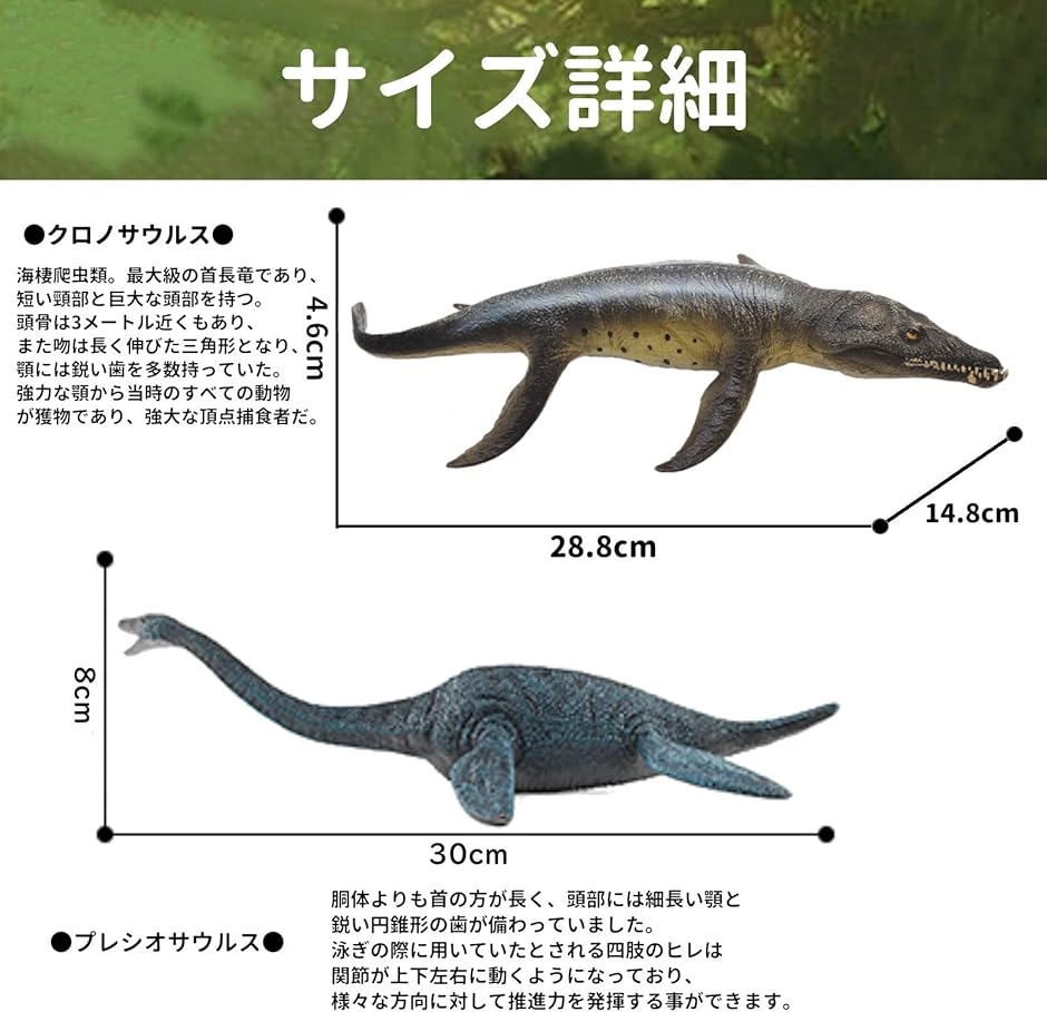 恐竜 フィギュア セット クロノサウルス プレシオサウルス 海 おもちゃ