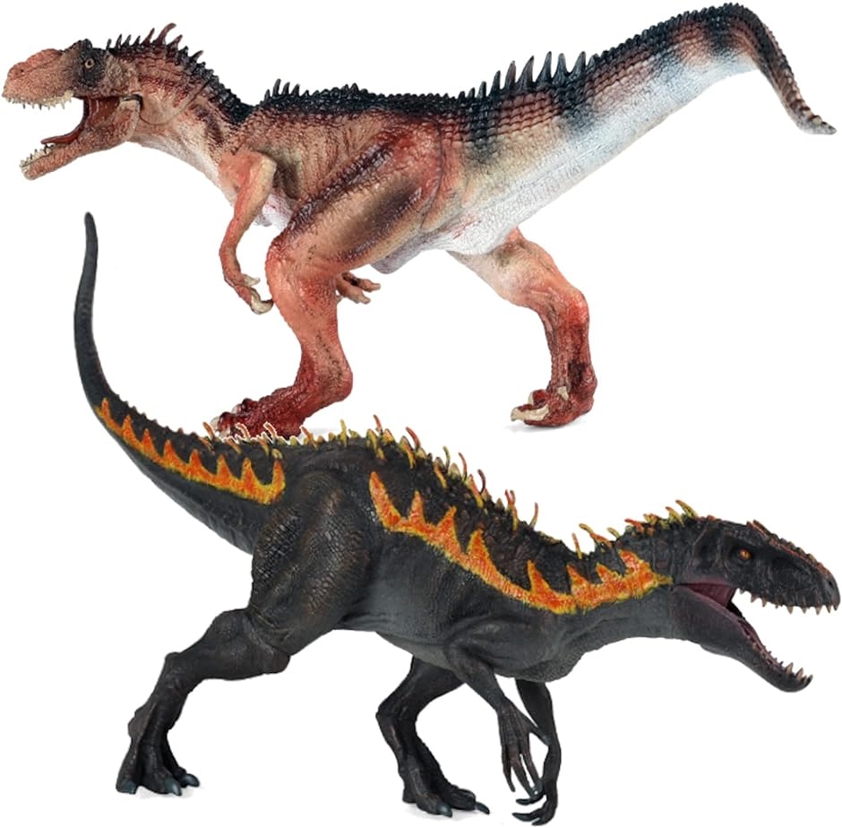 恐竜 フィギュア インドミナスレックスおもちゃ アロサウルス 6+ 赤アロサウルス＋黒ミナス