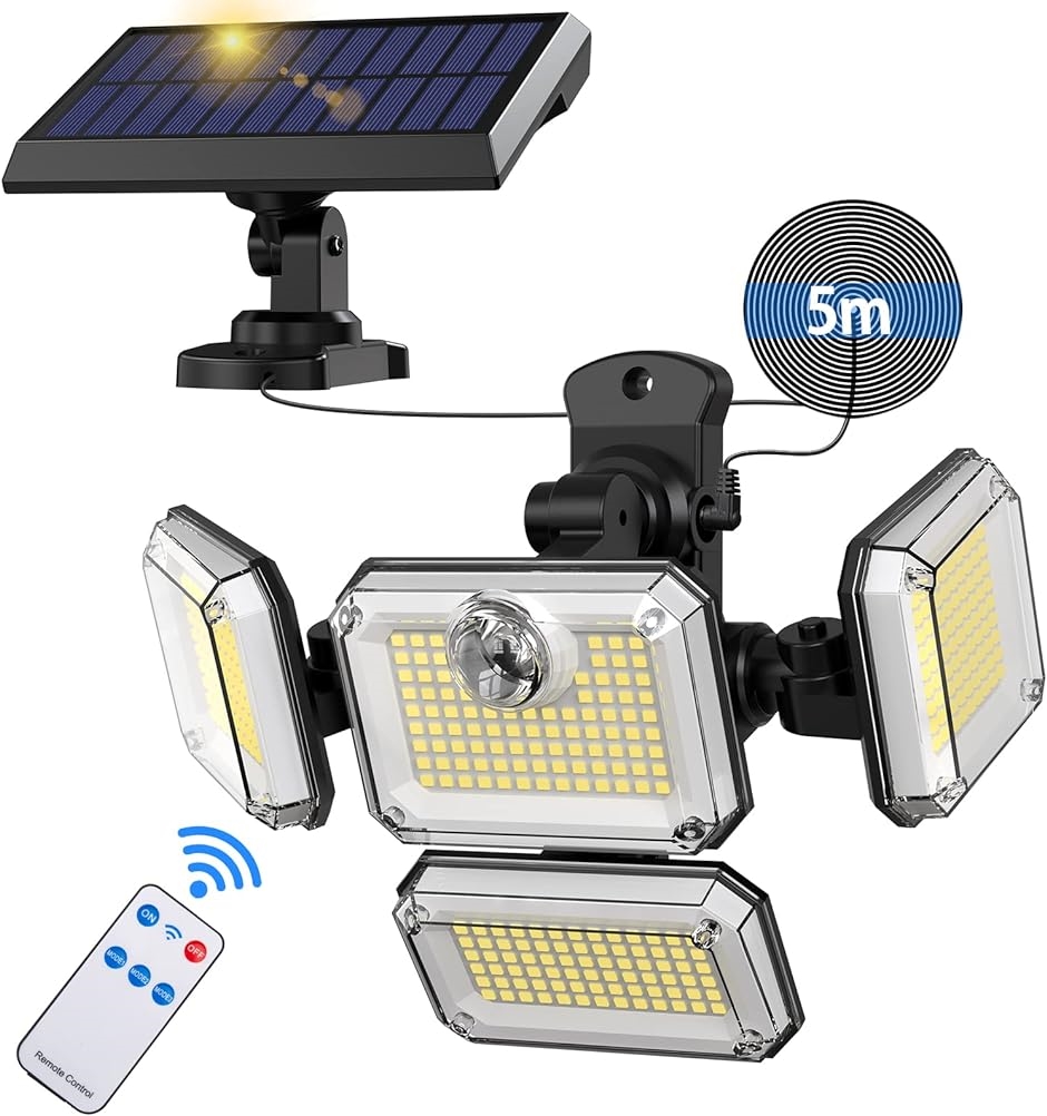 ¥½¡¼¥é¡¼¥é¥¤¥È ʬΥ·¿ ¥»¥ó¥µ¡¼¥é¥¤¥È 333LED 1200¥ë¡¼¥á¥ó ¿Í´¶¥»¥ó¥µ¡¼ 4Åô¼° IP65ËÉ¿å 5M±äĹ¥³¡¼¥É Êɳݤ±¼° 1¸Ä MDM