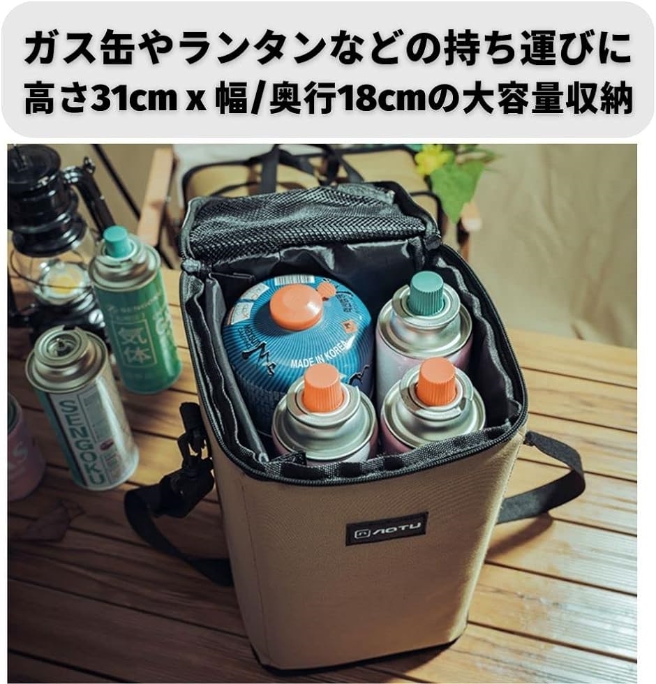 ランタンケース オイルランタン キャンプ アウトドア ガス缶 収納ケース バッグ( ブラウン)｜horikku｜03
