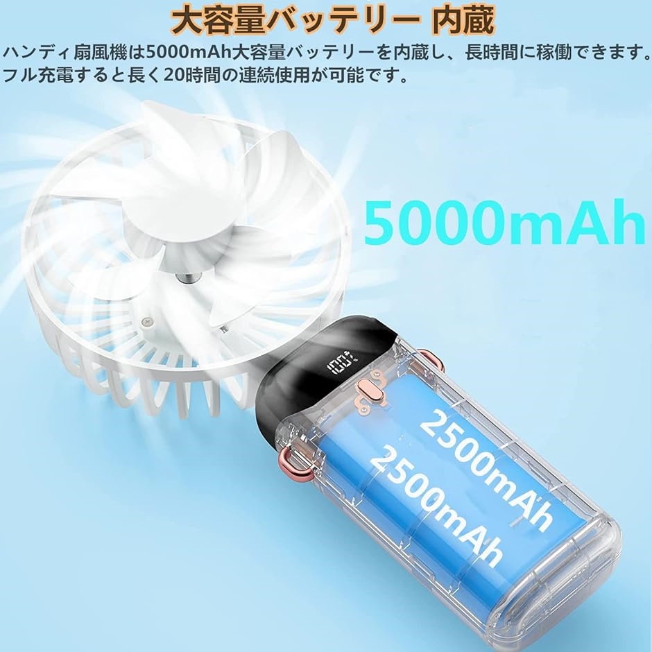 携帯扇風機2023登場4in1機能搭載・20dB静音設計手持ち扇風機 ハンディ