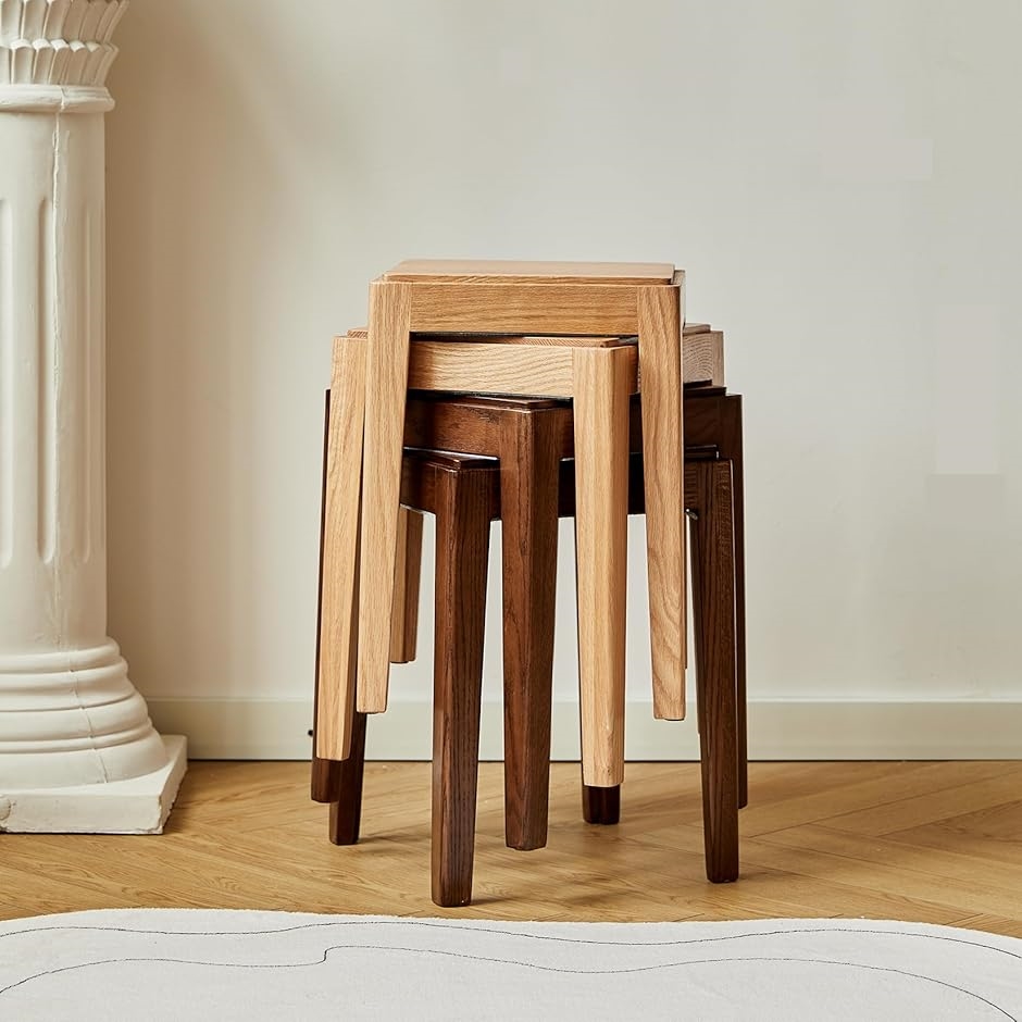 スツール アメリカオークウッド 木製 椅子 チェア ウッドスツール 天然