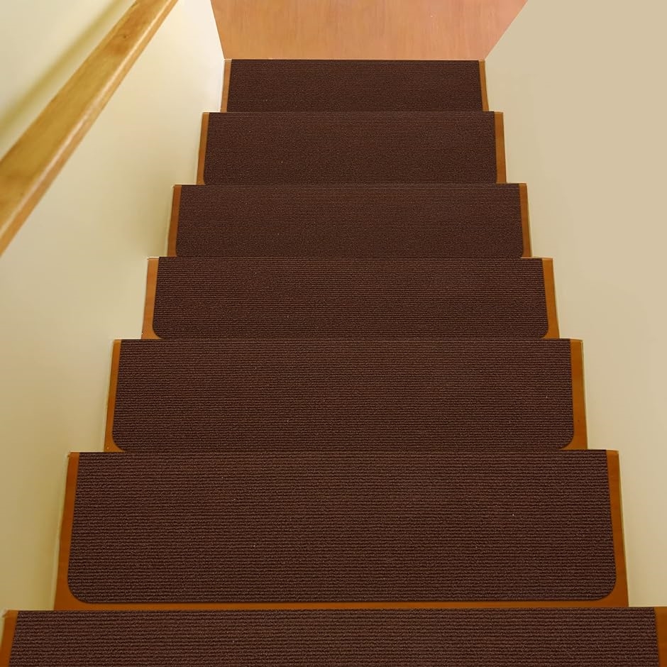 吸着階段マット 階段用ステップマット 滑り止め付き 階段カーペット