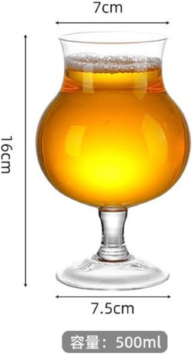ドイツ式 ビール グラス チューリップ クラフト カップ 500ml お洒落( 2個セット)｜horikku｜05