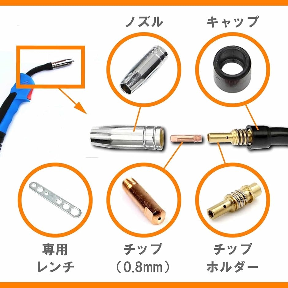 半自動溶接 トーチ ノズルの商品一覧 通販 - Yahoo!ショッピング