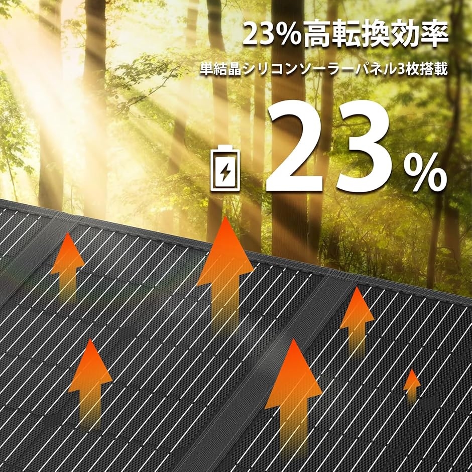 ソーラーパネル 100W 折りたたみ式 ソーラーチャージャー 太陽光パネル