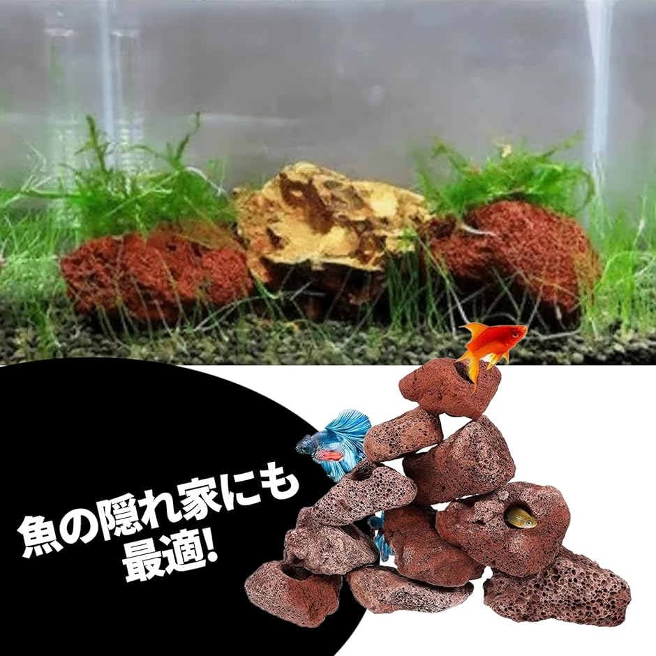 残りわずか☆赤溶岩石 水槽 レイアウト - 魚用品/水草