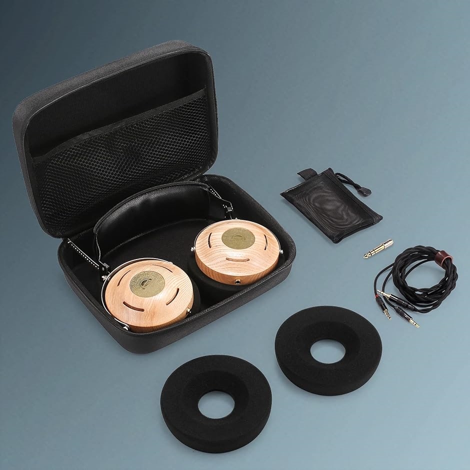 Ash ヘッドホン 有線 セミオープン型 ウッドハウジング 50mm Ash ヘッドホン 有線 セミオープン型 ウッドハウジング 50mm