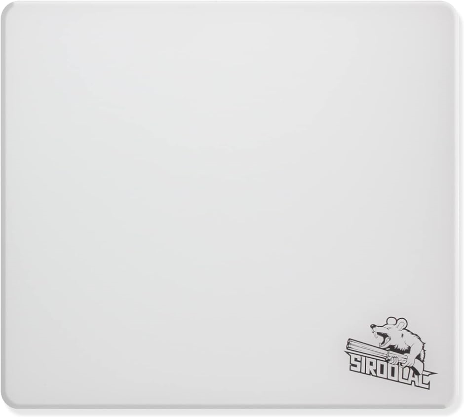 マウスパッド ゲーミングマウスパッド FPSゲーム 特殊強化ガラス 耐久性 厚さ3mm MDM( 白,  320mmx360mm)｜horikku