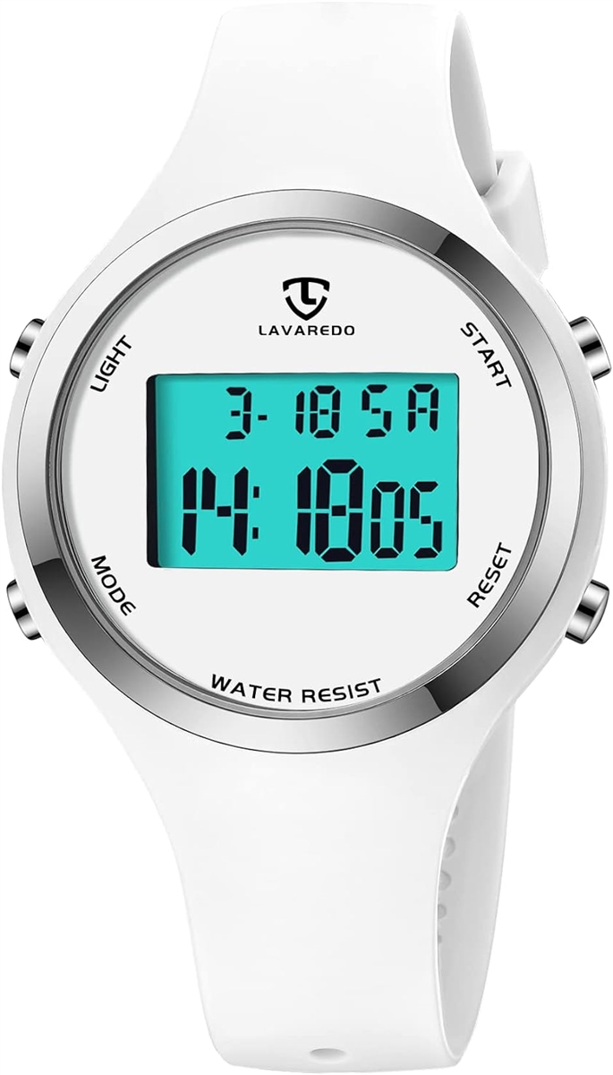 デジタル腕時計 レディース うで時計 おしゃれ 防水 メンズ シンプル スポーツウォッチ 多機能( ホワイト)｜horikku｜09