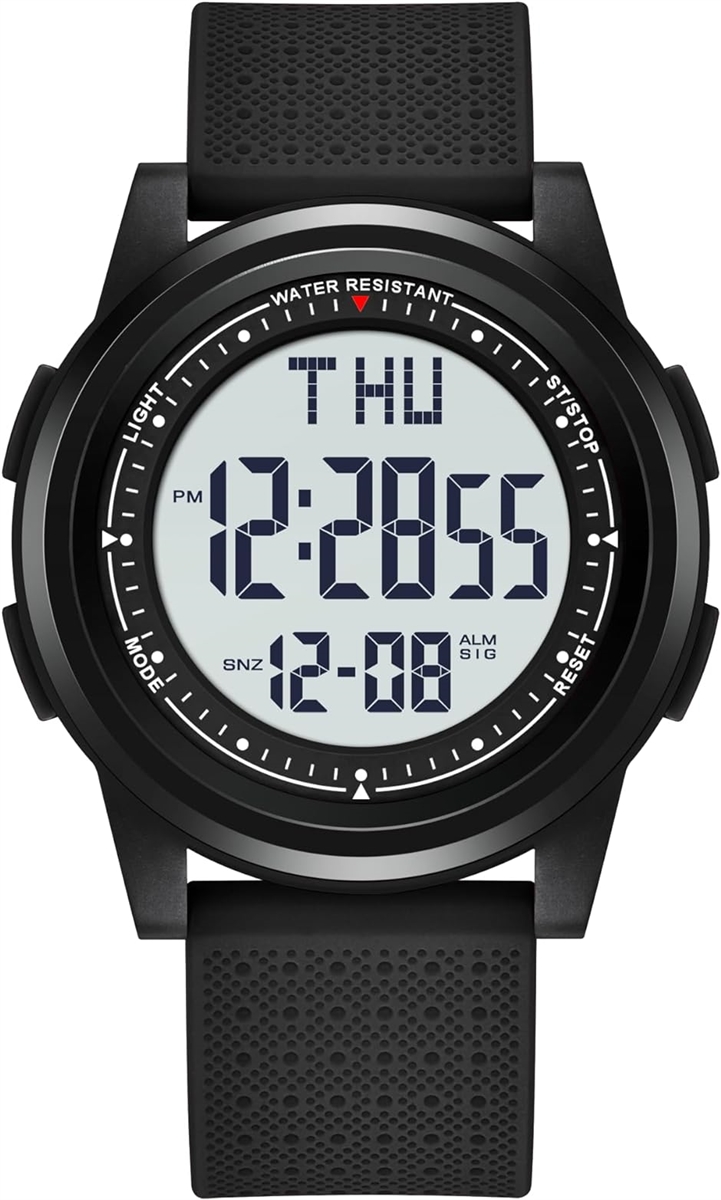 Yahoo! Yahoo!ショッピング(ヤフー ショッピング)腕時計 デジタル メンズ スポーツウォッチ 超薄型腕時計 男女兼用 防水 多機能付き デジタル腕時計（ 01-ブラック）