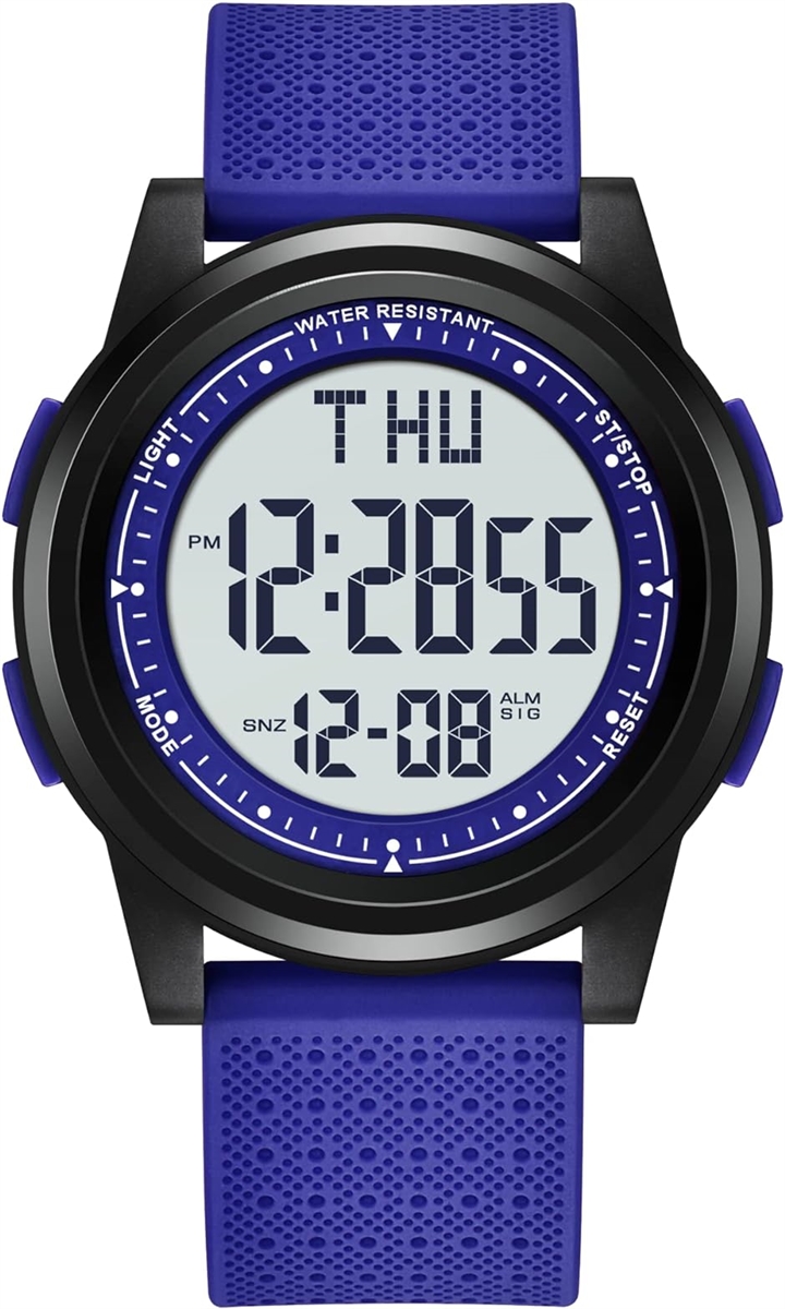 Yahoo! Yahoo!ショッピング(ヤフー ショッピング)腕時計 デジタル メンズ スポーツウォッチ 超薄型腕時計 男女兼用 防水 多機能付き デジタル腕時計（ 02-ブルー）