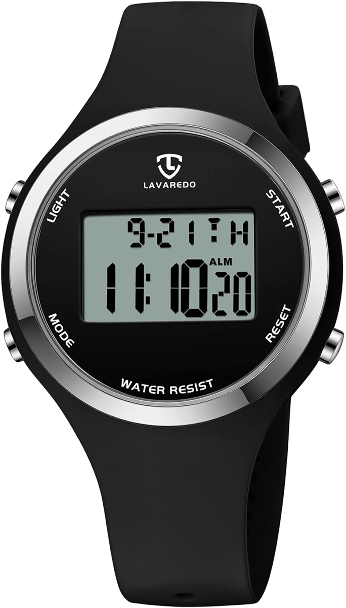 デジタル腕時計 レディース うで時計 おしゃれ 防水 メンズ シンプル スポーツウォッチ 多機能( ブラック)｜horikku｜09