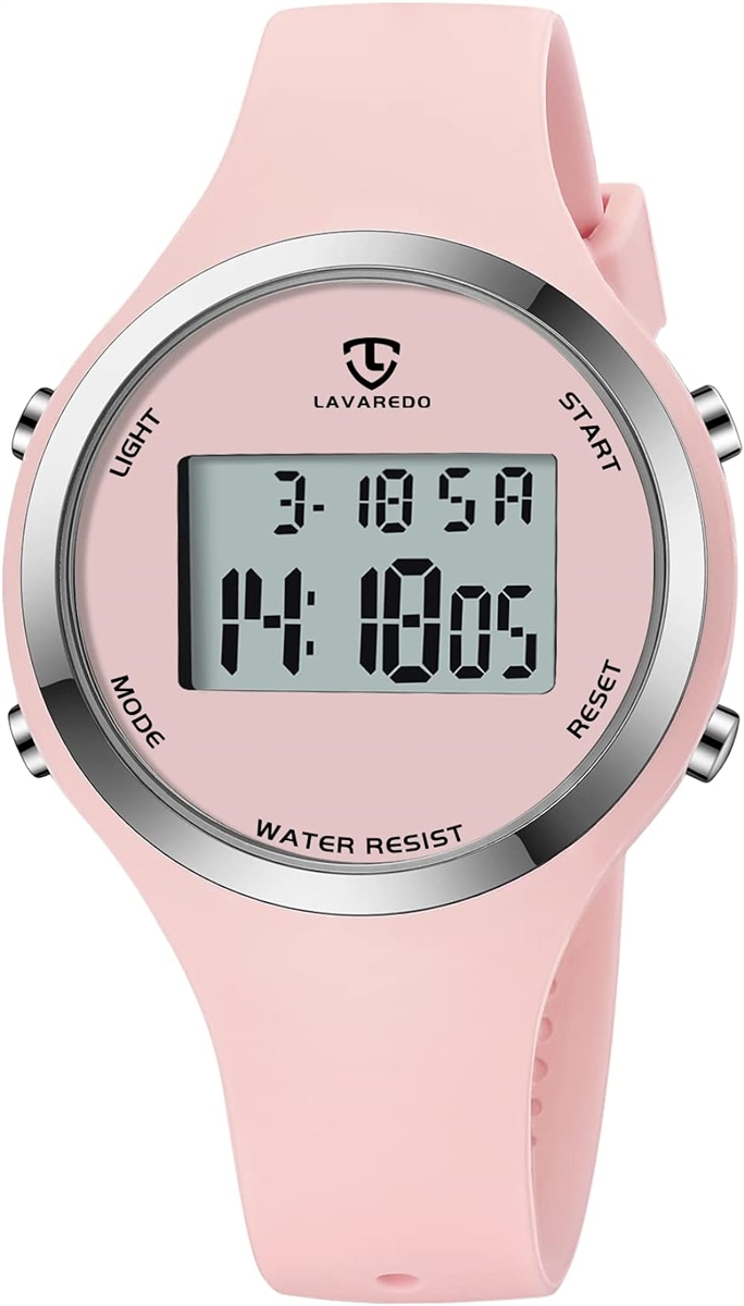 Yahoo! Yahoo!ショッピング(ヤフー ショッピング)デジタル腕時計 レディース うで時計 おしゃれ 防水 メンズ シンプル スポーツウォッチ 多機能（ ピンク）