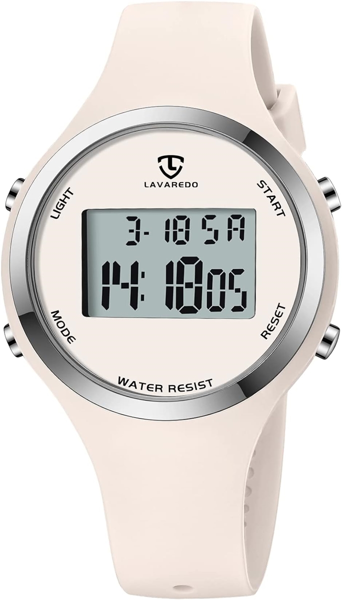 Yahoo! Yahoo!ショッピング(ヤフー ショッピング)デジタル腕時計 レディース うで時計 おしゃれ 防水 メンズ シンプル スポーツウォッチ 多機能（ クリーム）