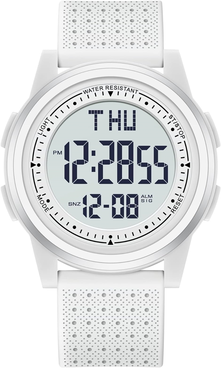 Yahoo! Yahoo!ショッピング(ヤフー ショッピング)腕時計 デジタル メンズ スポーツウォッチ 超薄型腕時計 男女兼用 防水 多機能付き デジタル腕時計（ 04-ホワイト）