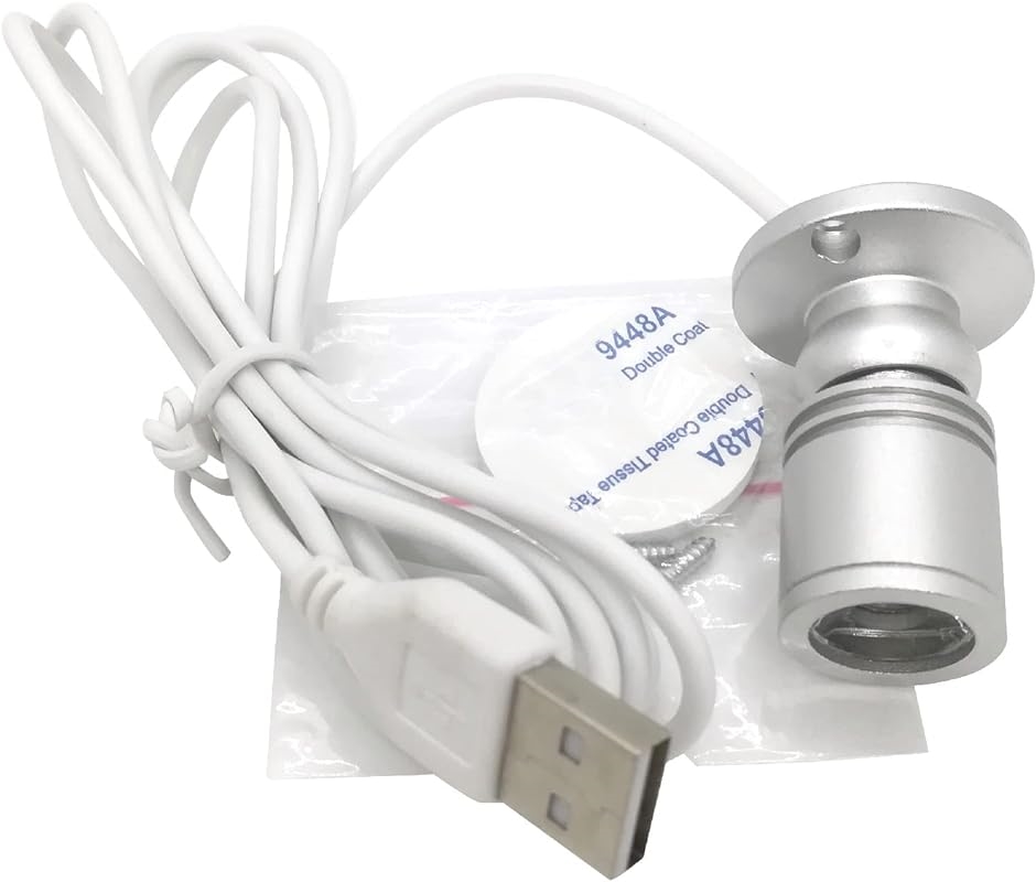ミニ LED スポットライト 小型 USB 角度調整 ホビーライト フィギュア プラモデル 模型( タイプB: スイッチなし)｜horikku