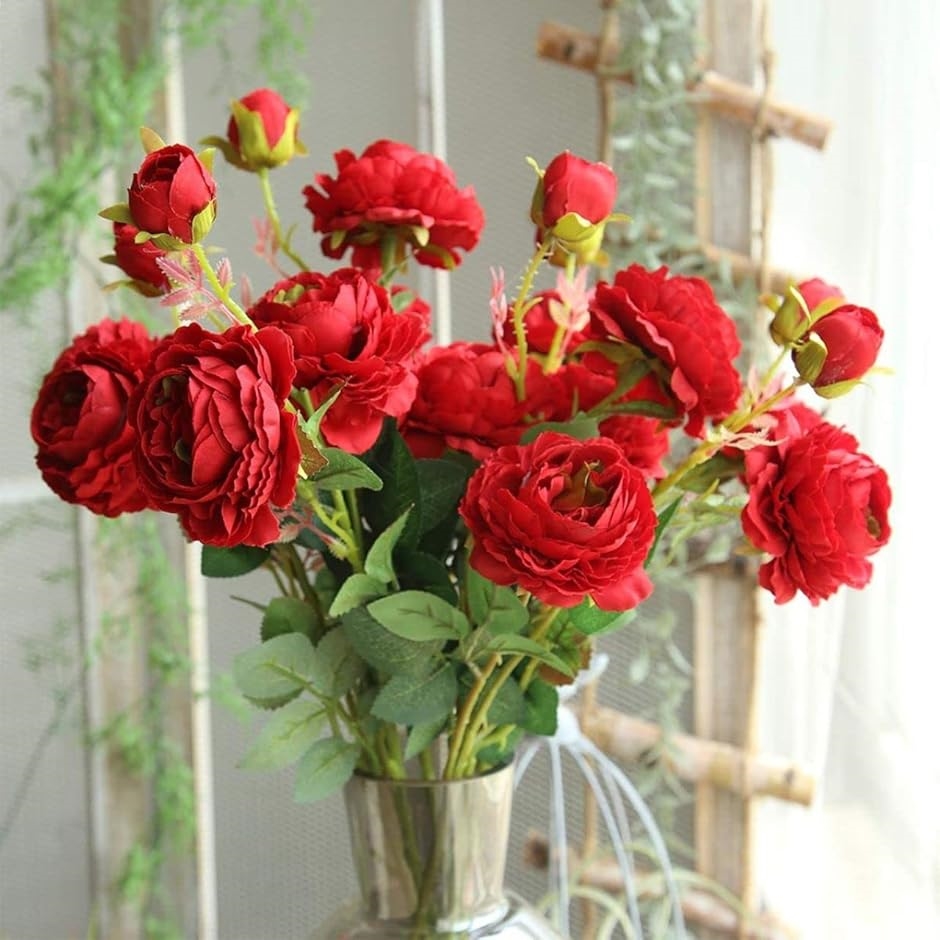 造花 バラ 6本セット 薔薇 ローズ 花束 インテリア 飾り おしゃれ