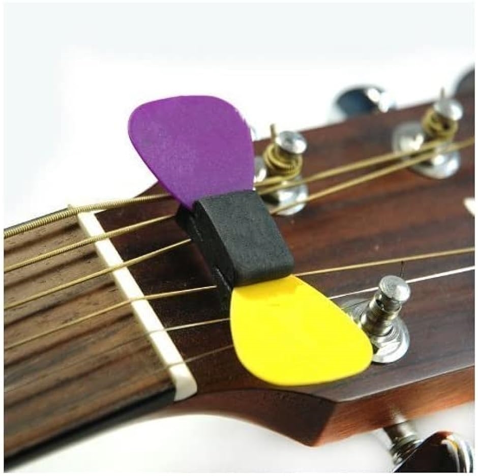 ピックホルダー ギターピック ライブ シンプル( Black, 5個
