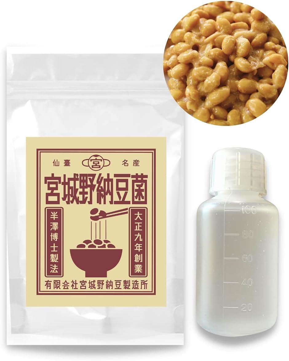 宮城野納豆製造所 納豆菌 手作り用 液体タイプ 100ml 乾燥大豆50kg用