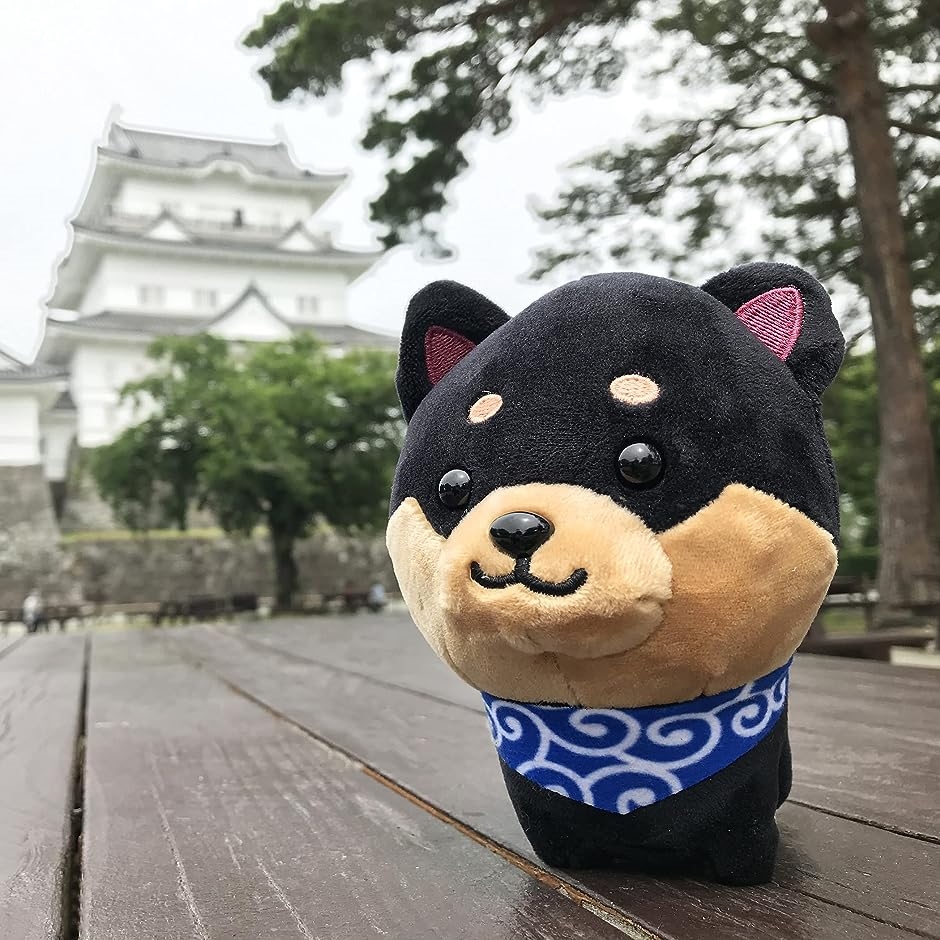 旅するマメしば マスコット クッション かわいい 犬 柴犬 豆柴 癒し 黒