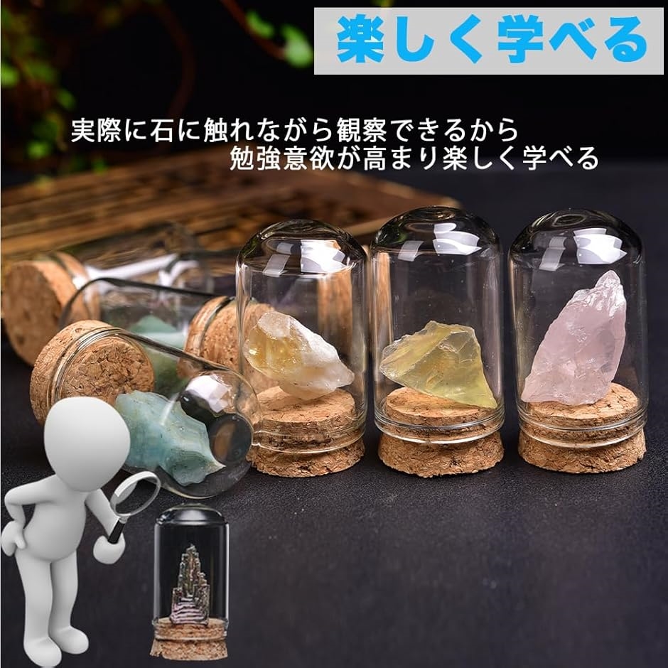 鉱物標本 セット 箱 コレクション 岩石 化石 宝石 原石 コレクション