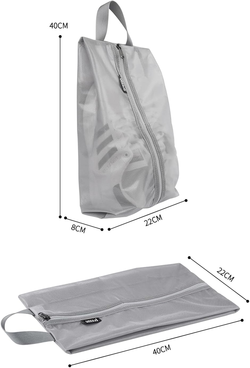 シューズケース シューズバッグ シューズ袋 軽量 防水 半透明 防塵 多機能 色とサイズ選び可能 靴入れ 小物入れ( グレー,  M)｜horikku｜02