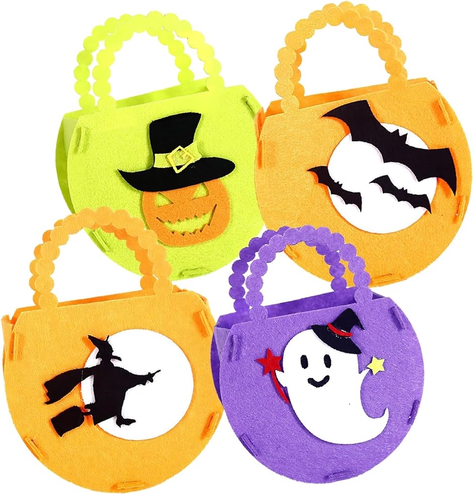 Yahoo! Yahoo!ショッピング(ヤフー ショッピング)組み替えが楽しめるMiYAVi ハロウィン 手提げ袋 ミニバッグ トートバッグ 手芸キット お菓子袋 DIY ４枚セット
