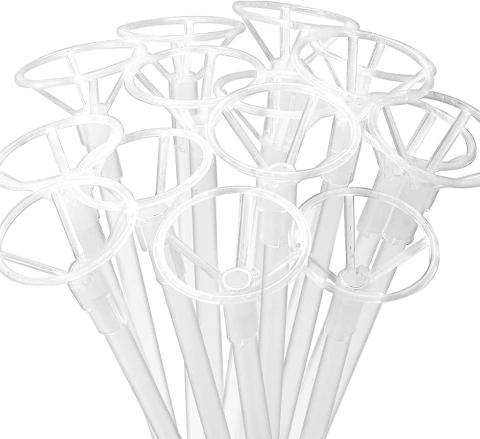 風船スティック バルーンホルダー 100本 飾り付け 40cm ホワイト(ホワイト,  40cm)