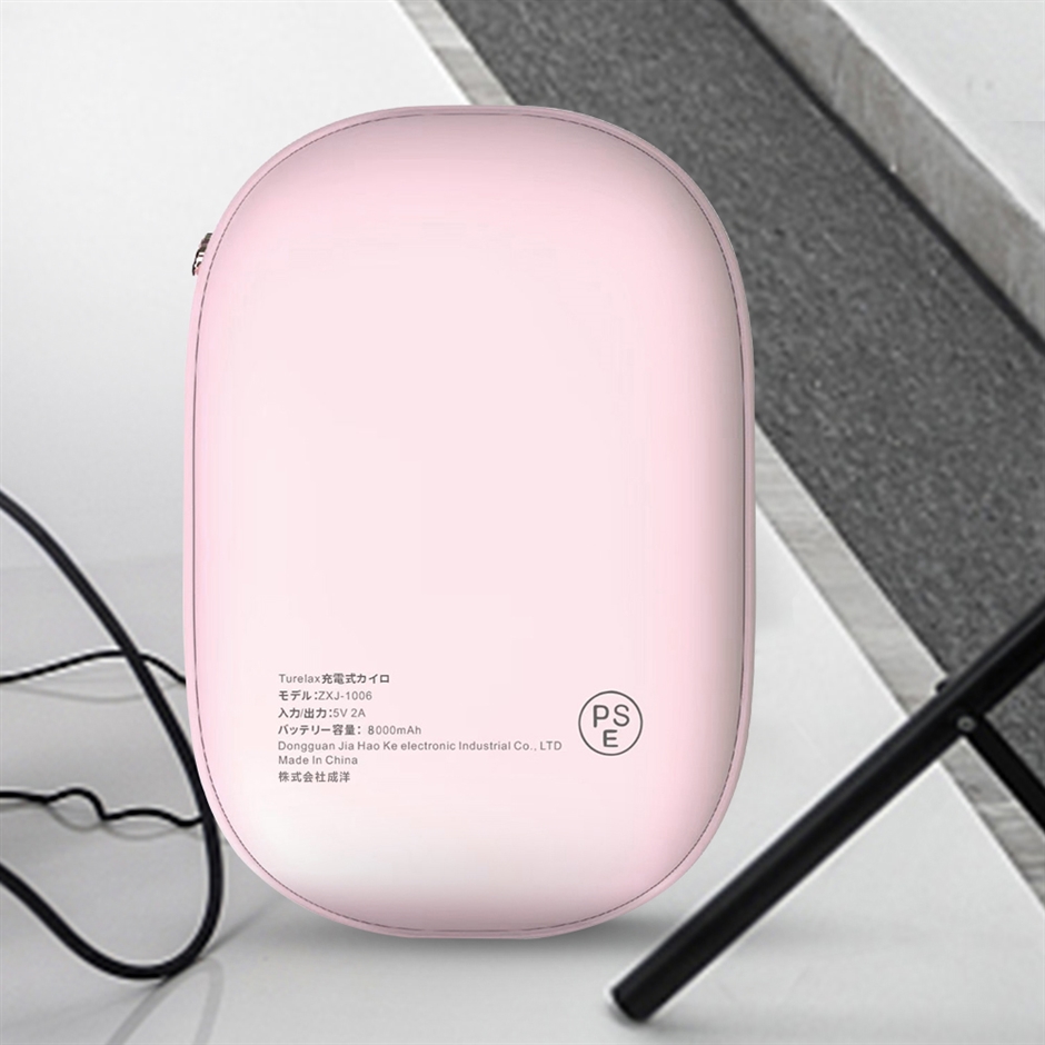 充電式カイロ　 (ピンク)　1台2役 充電式カイロ カメラ型 電気あんか 1台2役 USB 小型 8000mAh モバイル