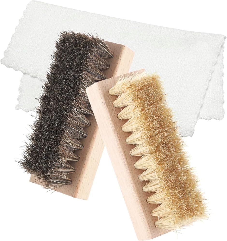 バイヤー厳選 靴磨きセット 豚毛ブラシ 馬毛ブラシ クロス シューケア