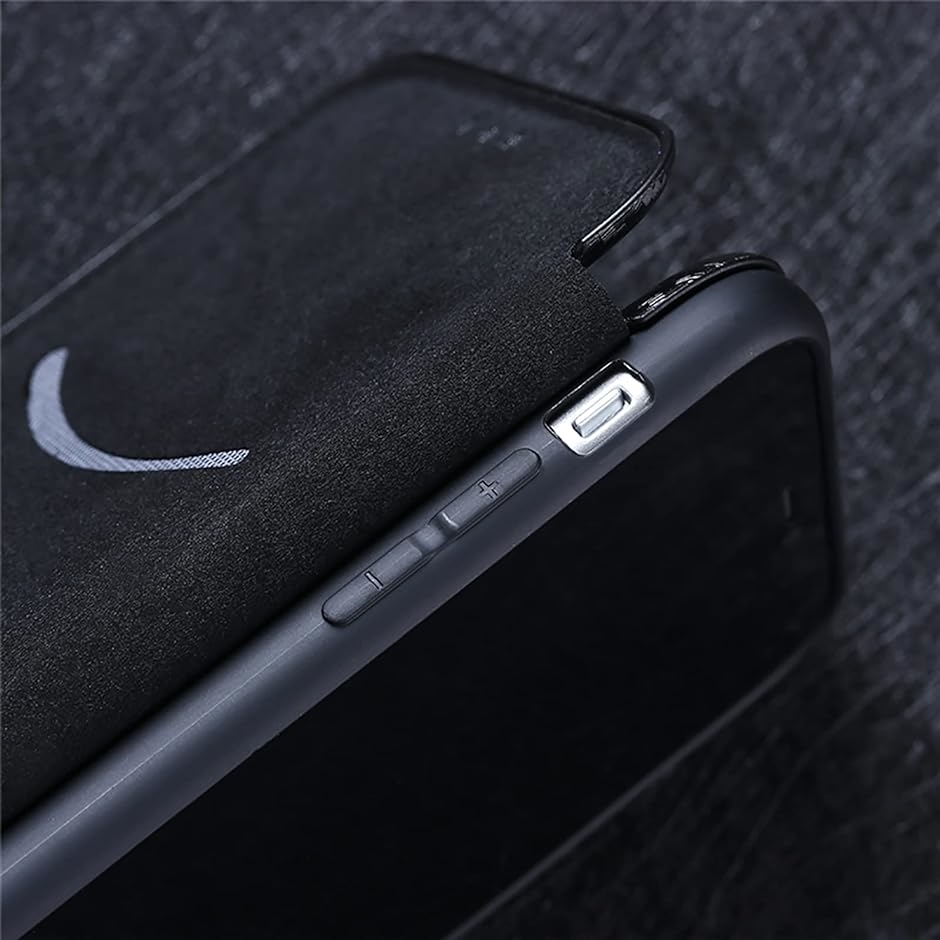 ケース 手帳型 炭素繊維調 PC製 薄い ウォレットタイプ 防指紋 MDM( ブラック,  Samsung Galaxy S23 Ultra)