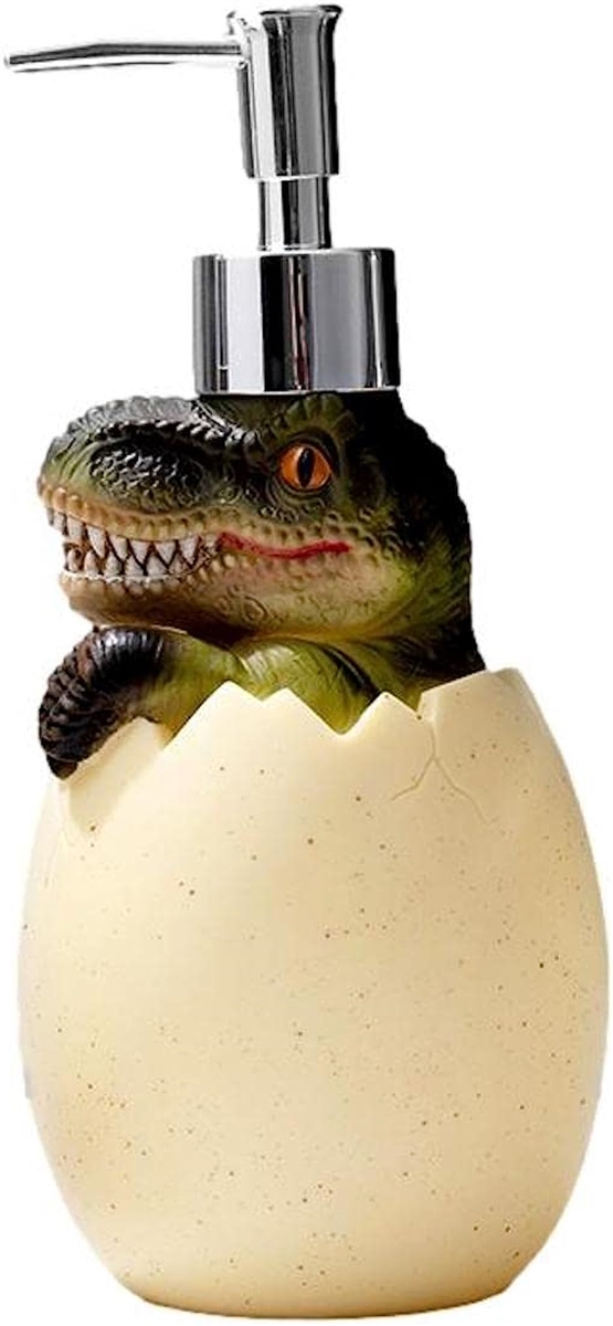 ソープディスペンサー 恐竜 子ども 詰め替え 容器 大容量 ボトル 石鹸 バスルーム( ティラノサウルス)｜horikku