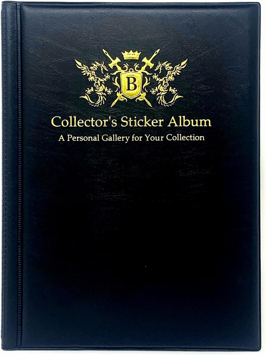 ビックリマンチョコ・ウエハースシール用ファイル 手帳型 大容量 最大288枚 保管 コレクション( ブラック,  ワンサイズ)